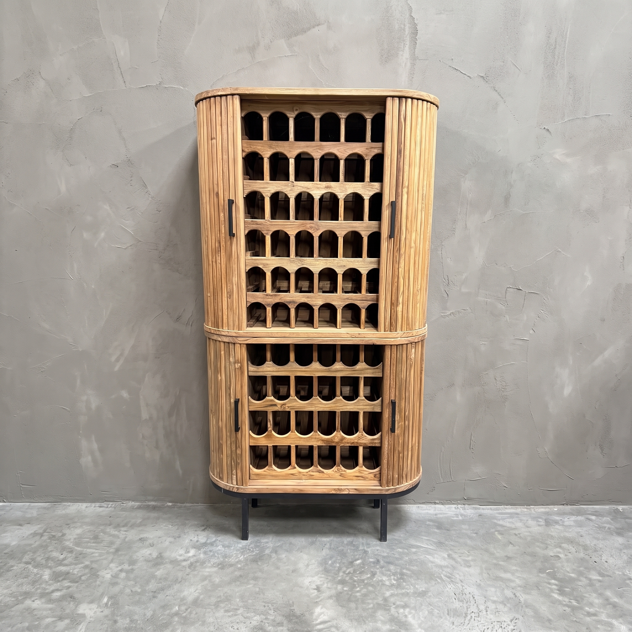 Cakra tall wine cabinet (Reclaimed teak) - World of Brosi