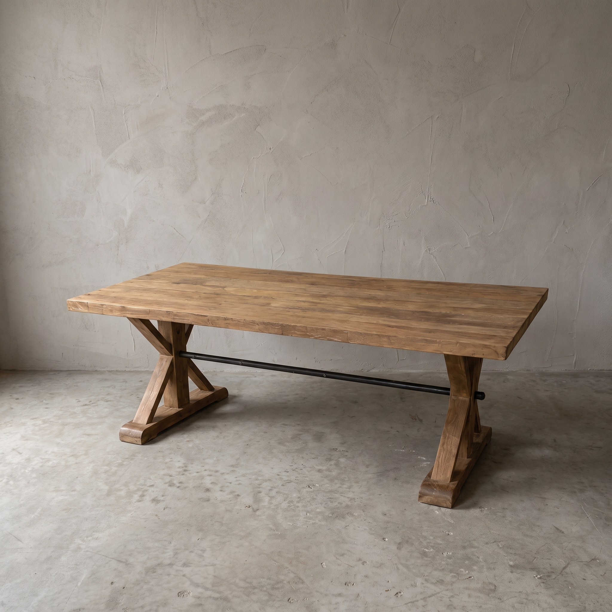 Mesa de monasterio Riegel de madera dura reciclada - World of Brosi