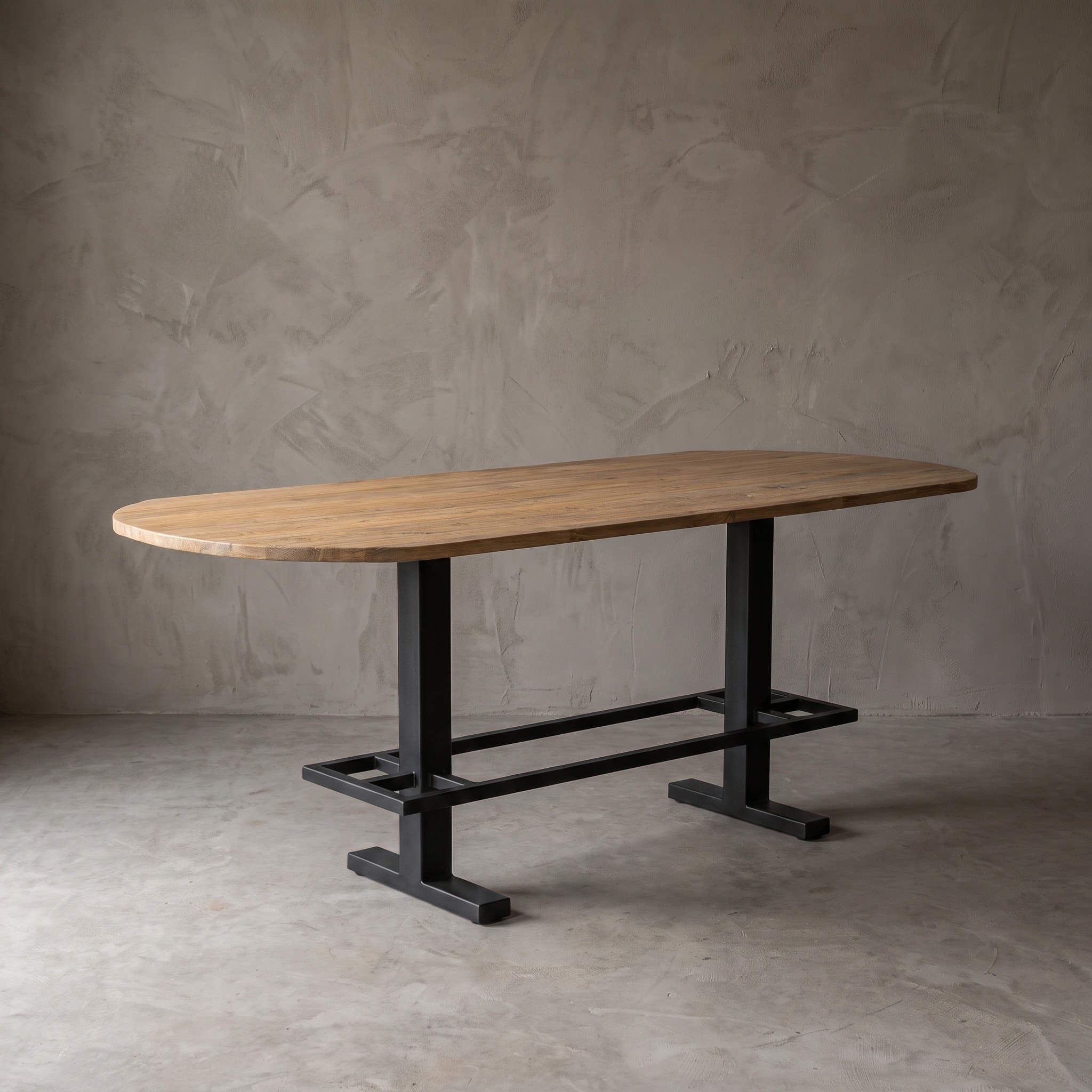Bartisch Donny oval mit Metallgestell (Teakholz) - World of Brosi