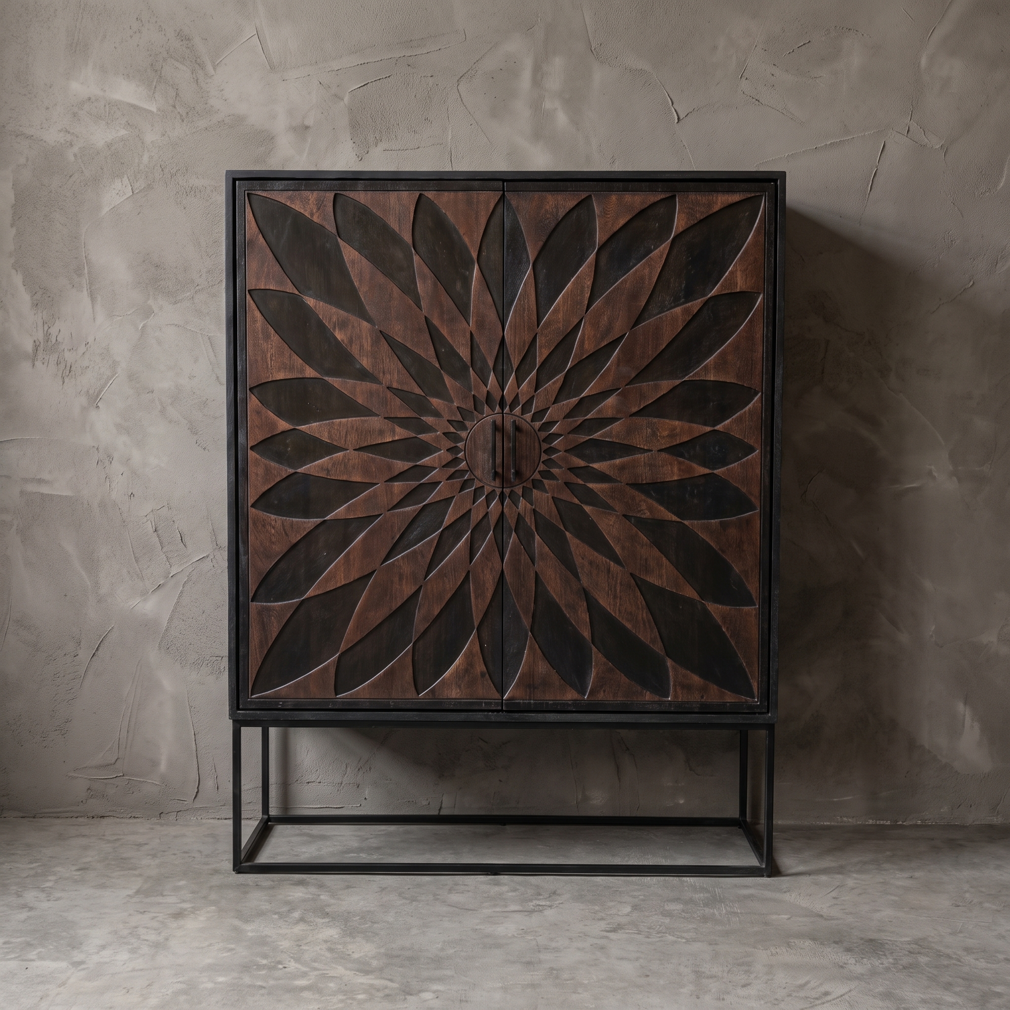 Intan Acak 2 door cabinet (Teak) - World of Brosi