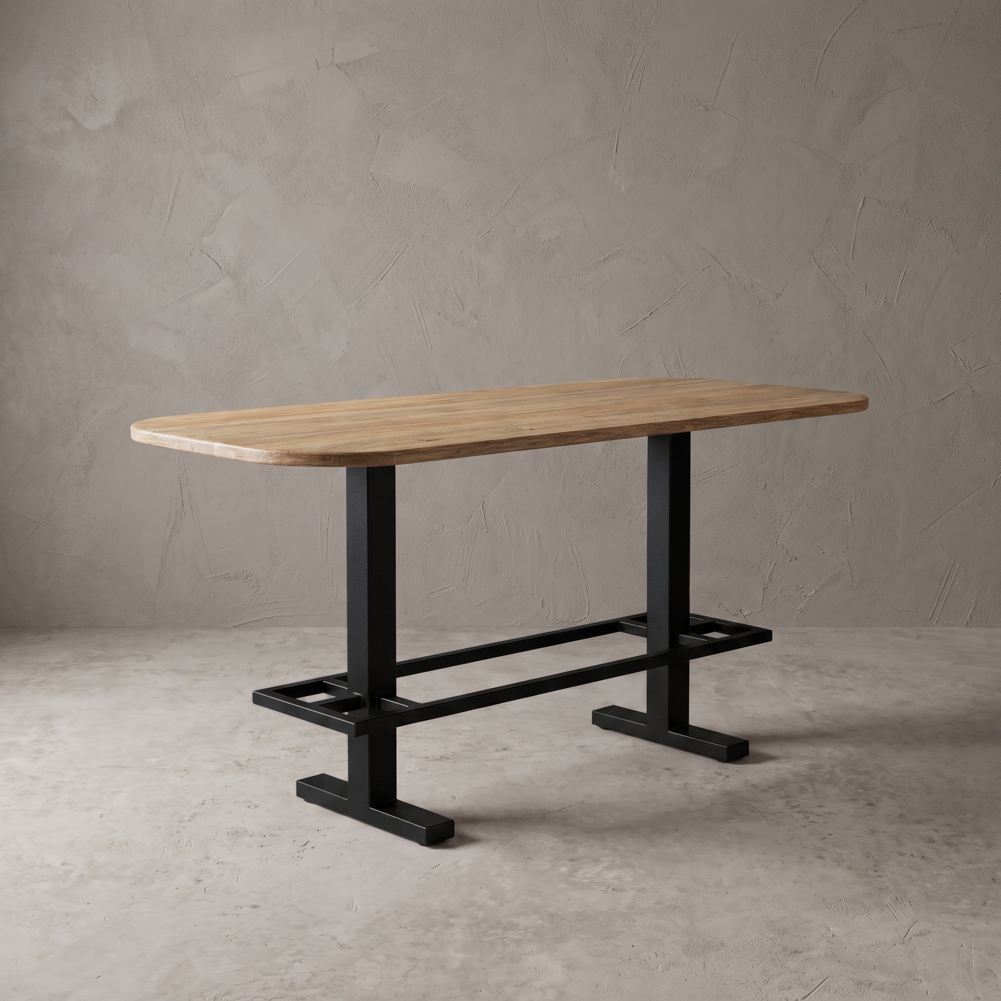 Bartisch Donny dänisch oval mit Metallgestell