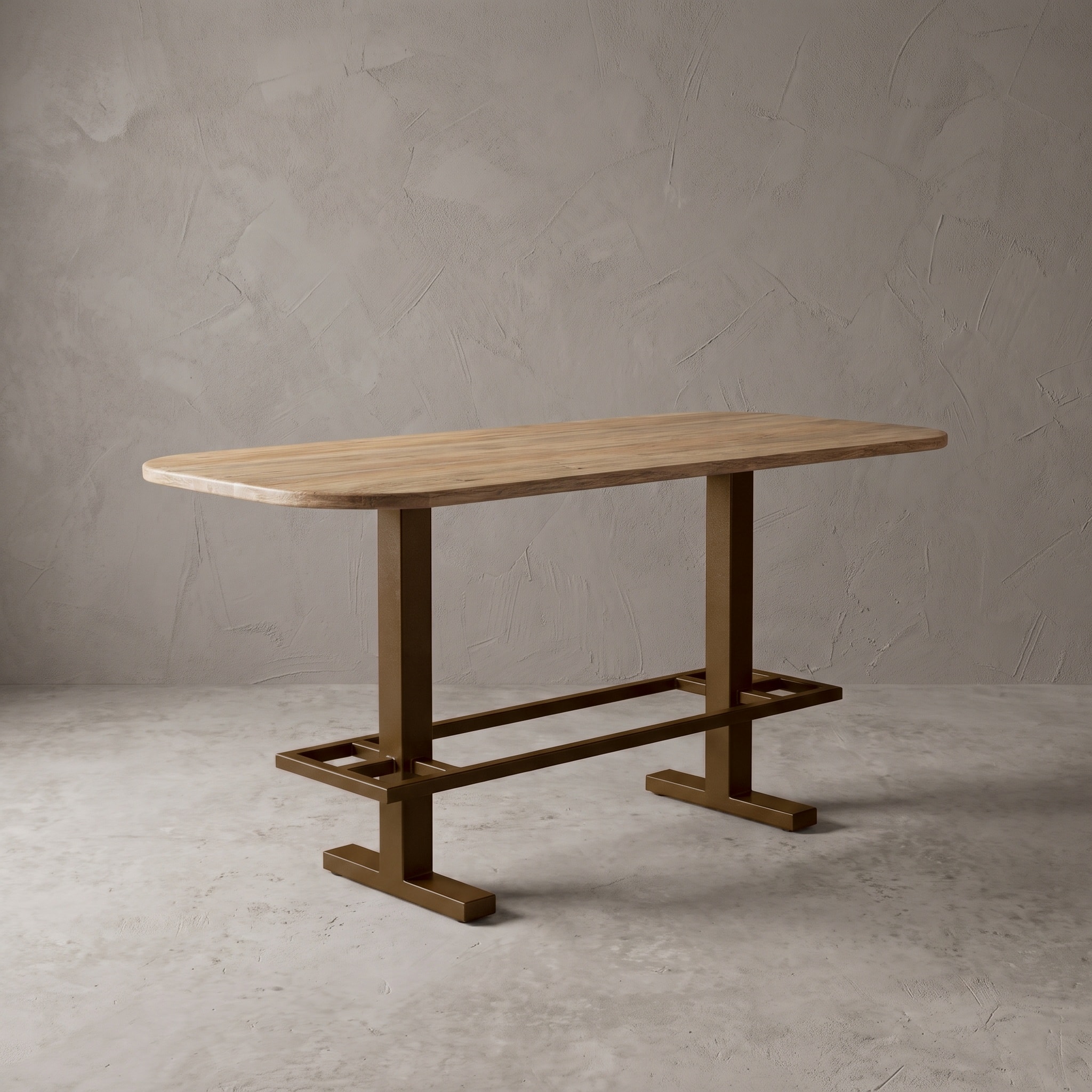 Bartisch Donny dänisch oval mit Metallgestell - World of Brosi