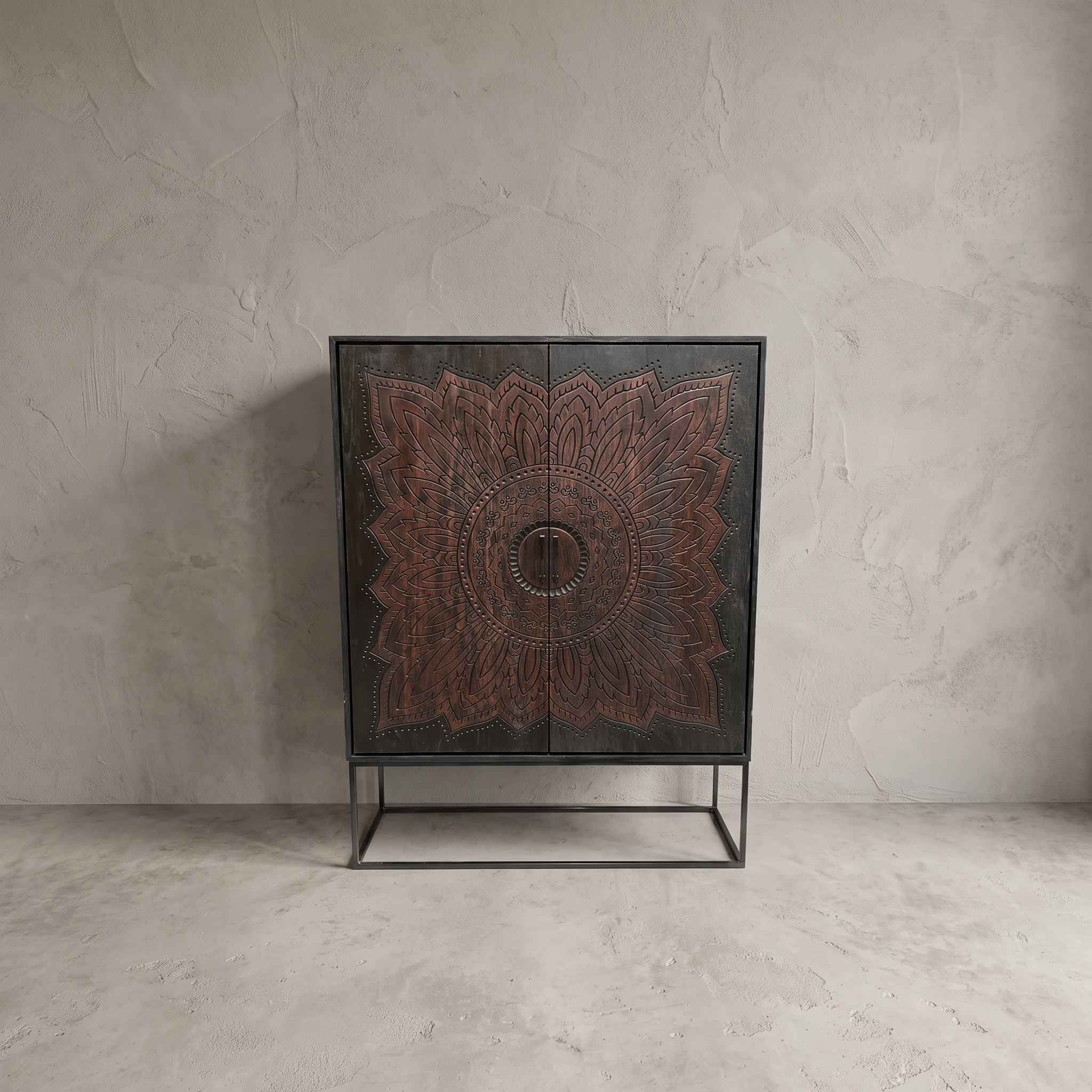 Intan Meteor 2 door cabinet (Teak) - World of Brosi
