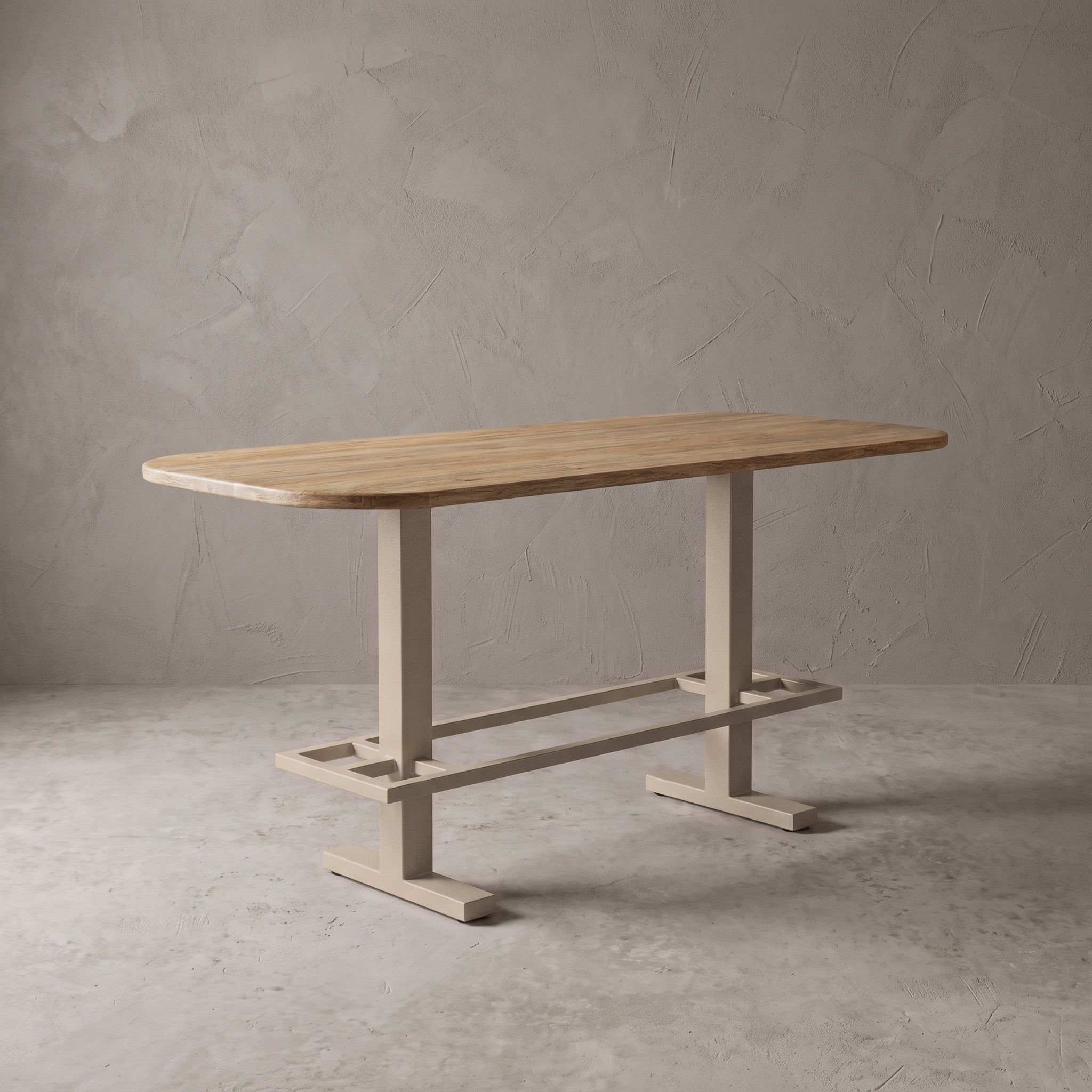 Bartisch Donny dänisch oval mit Metallgestell - World of Brosi