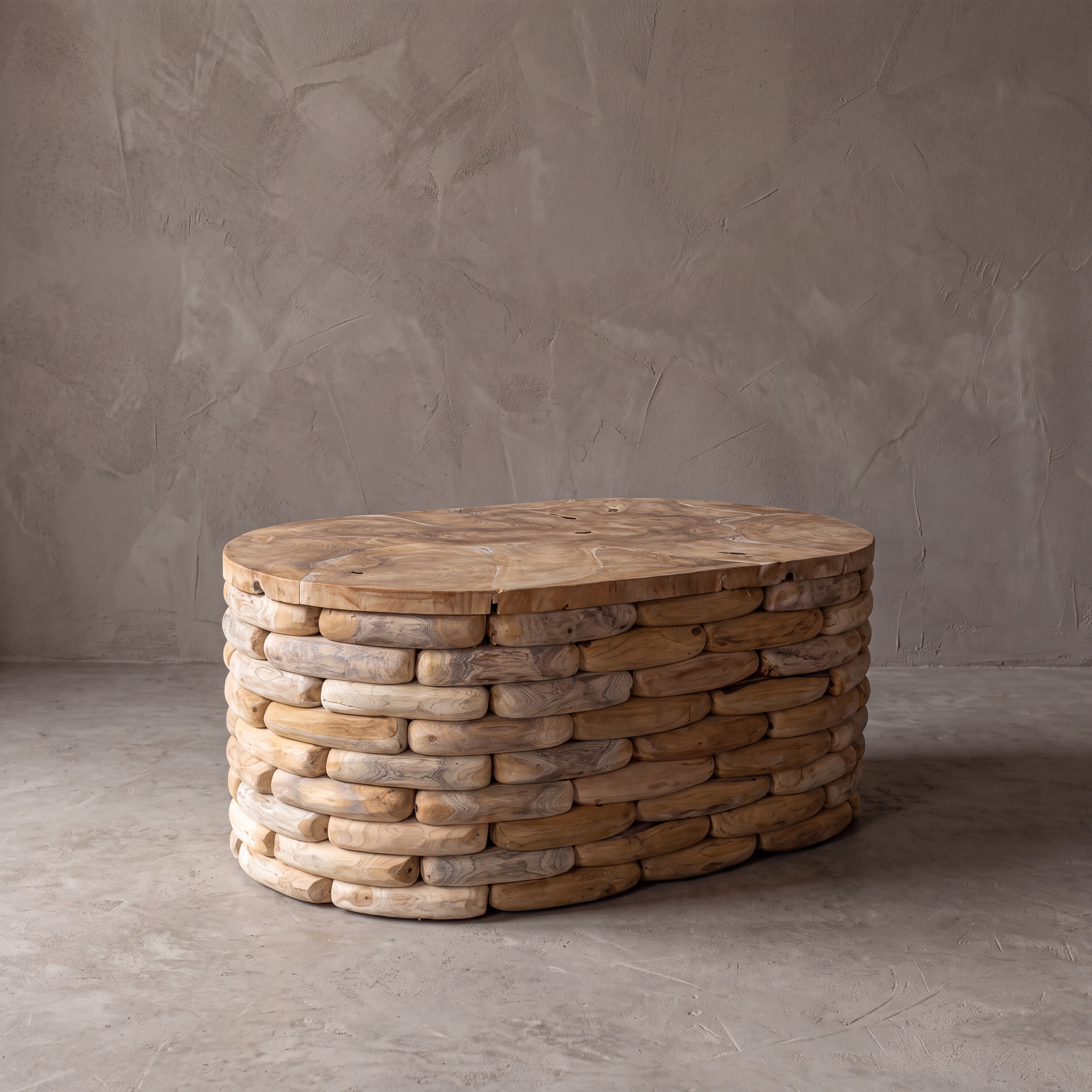 Couchtisch Sem breit oval Teakholz - World of Brosi