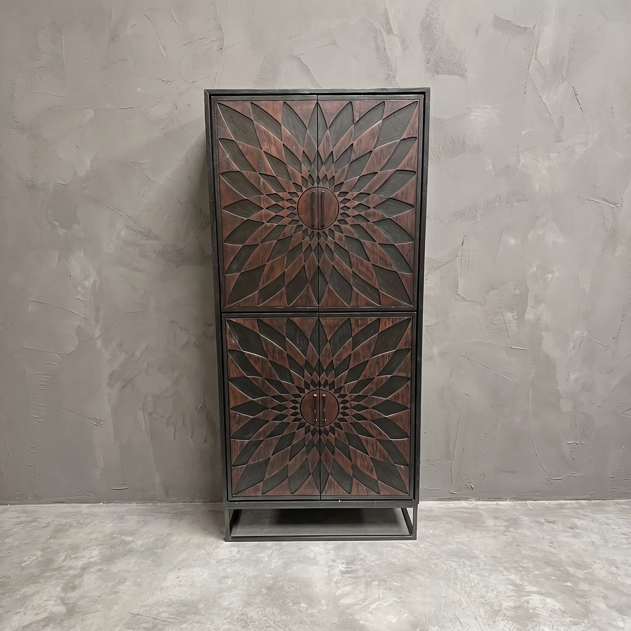 Intan Acak 4 door cabinet (Teak) - World of Brosi