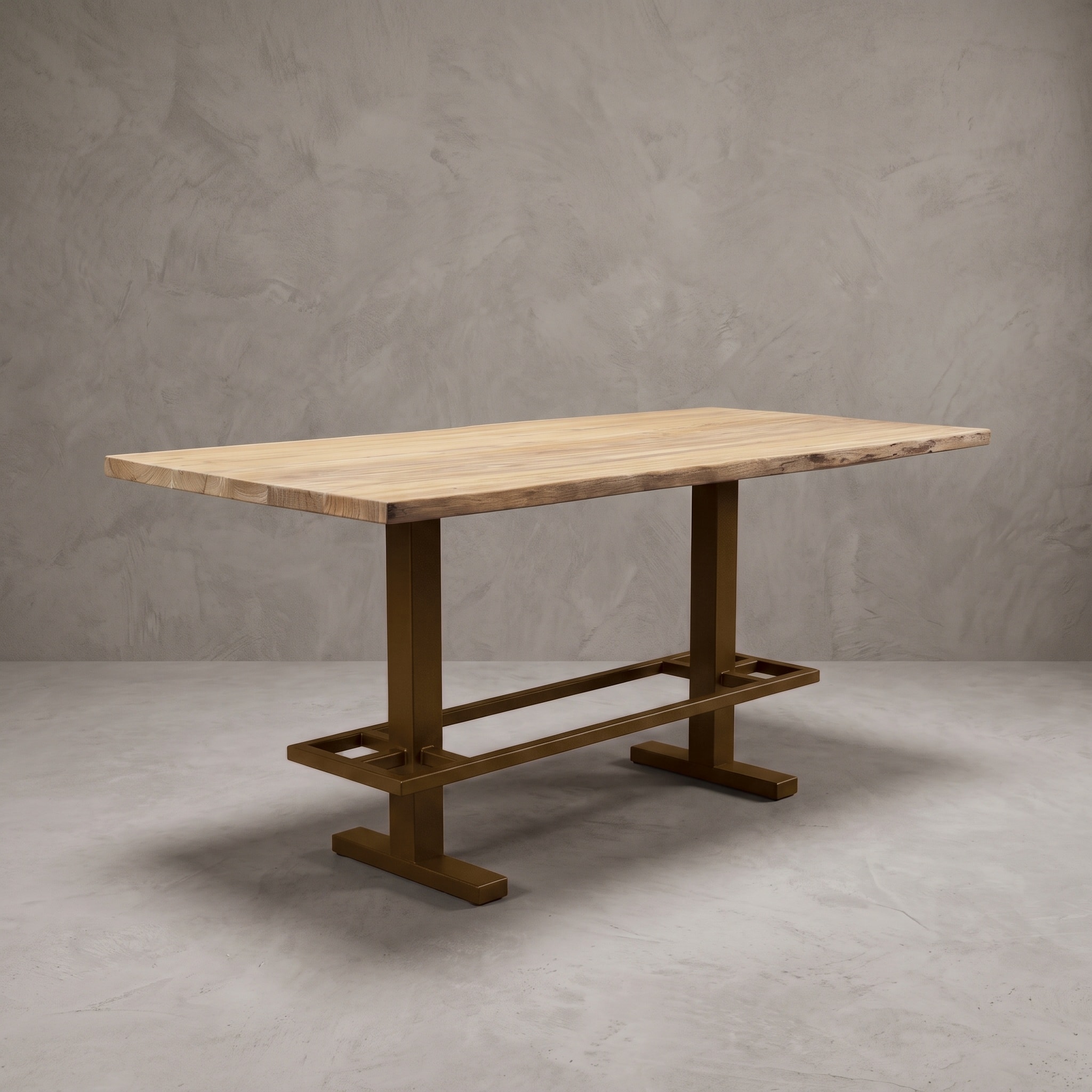 Bartisch Kulitan breite Bretter mit Metallgestell - World of Brosi