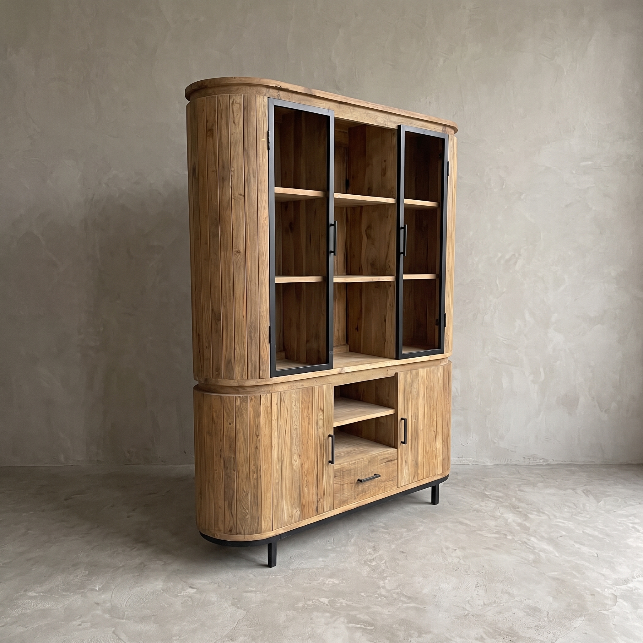 Teakholz-Vitrine Kennington - World of Brosi