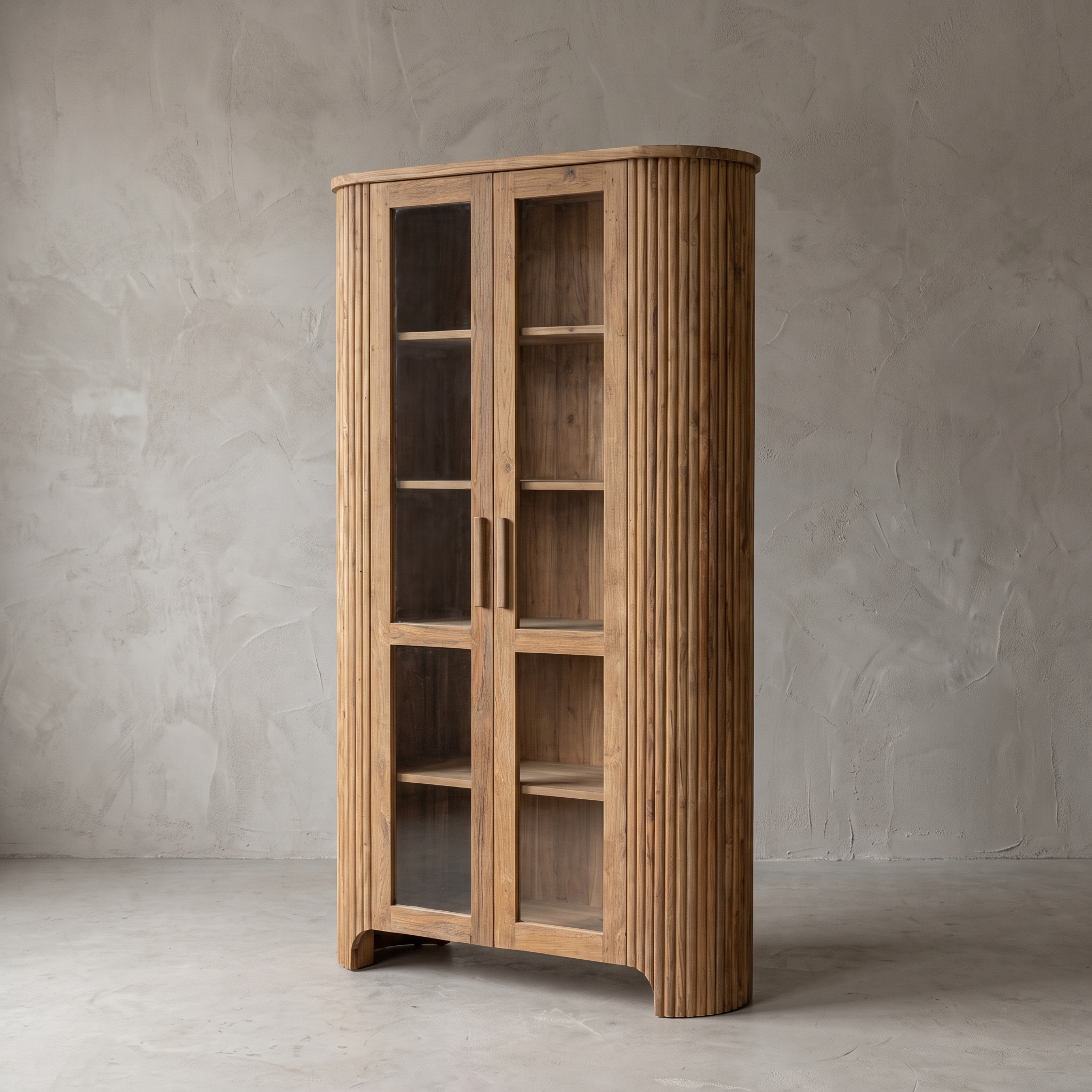 Teakholz-Vitrine Bailar (Braun) - World of Brosi