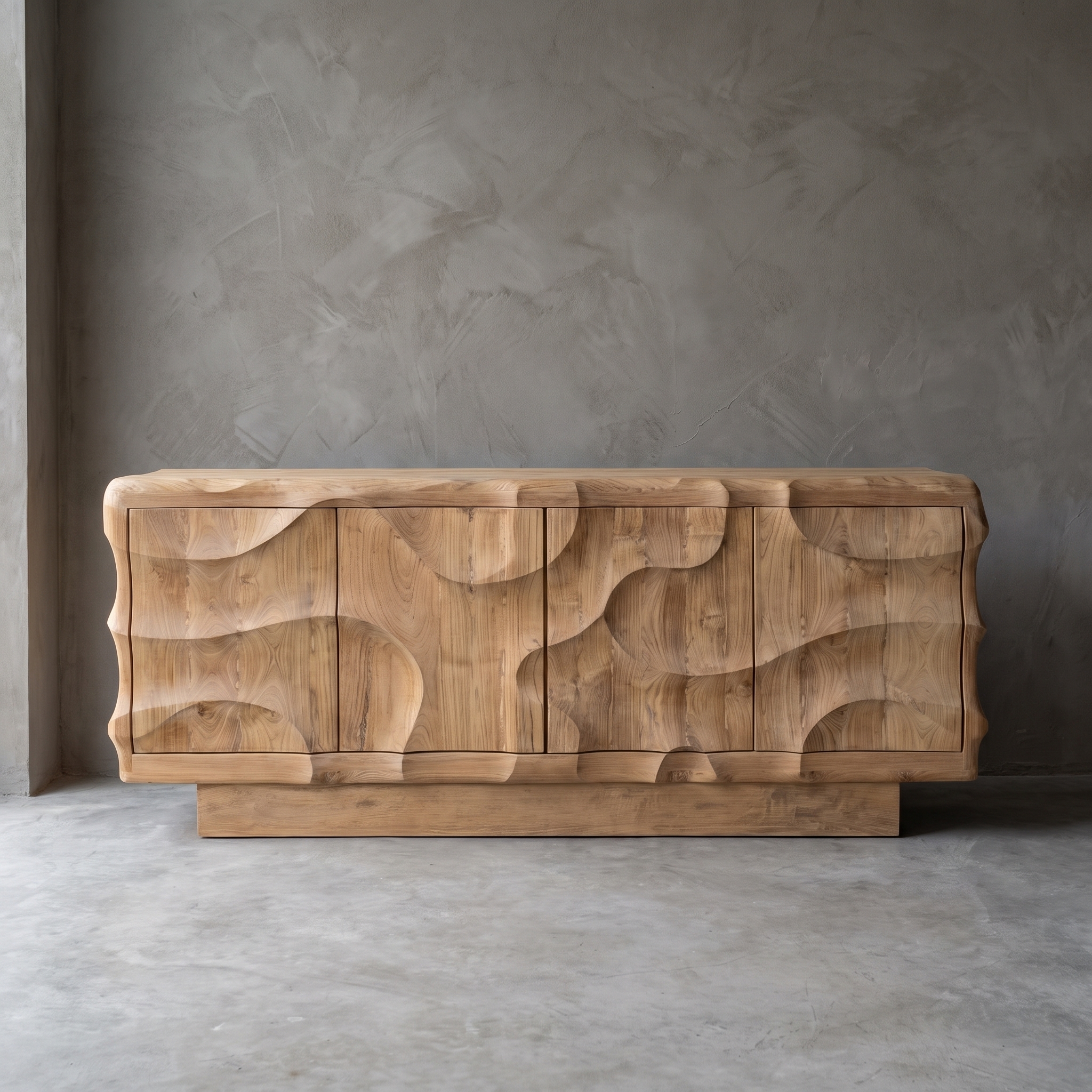 Sideboard Nyawa aus Teakholz (Braun | Natur) - World of Brosi