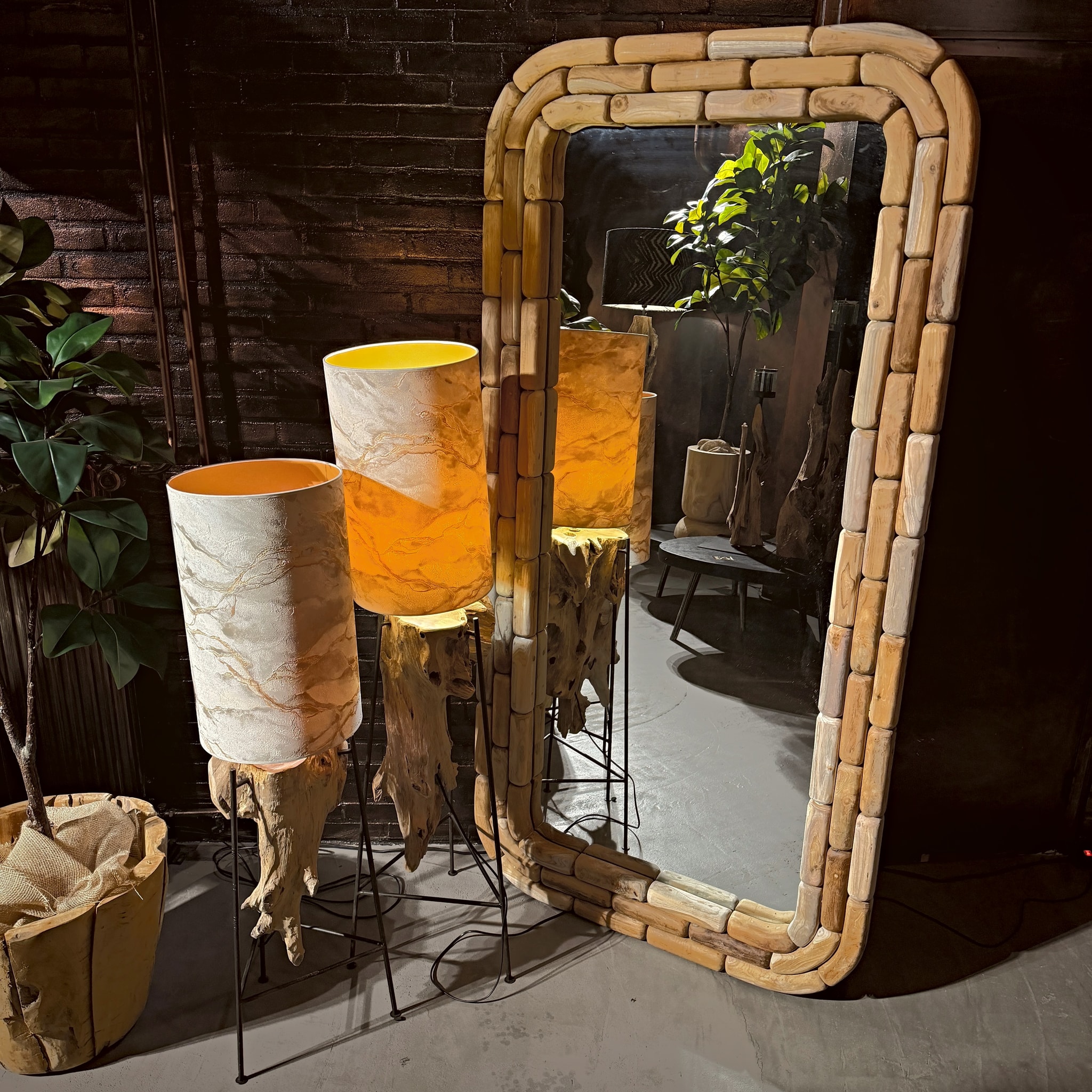 Spiegel Bodhi (Teakholz, Natur) - World of Brosi