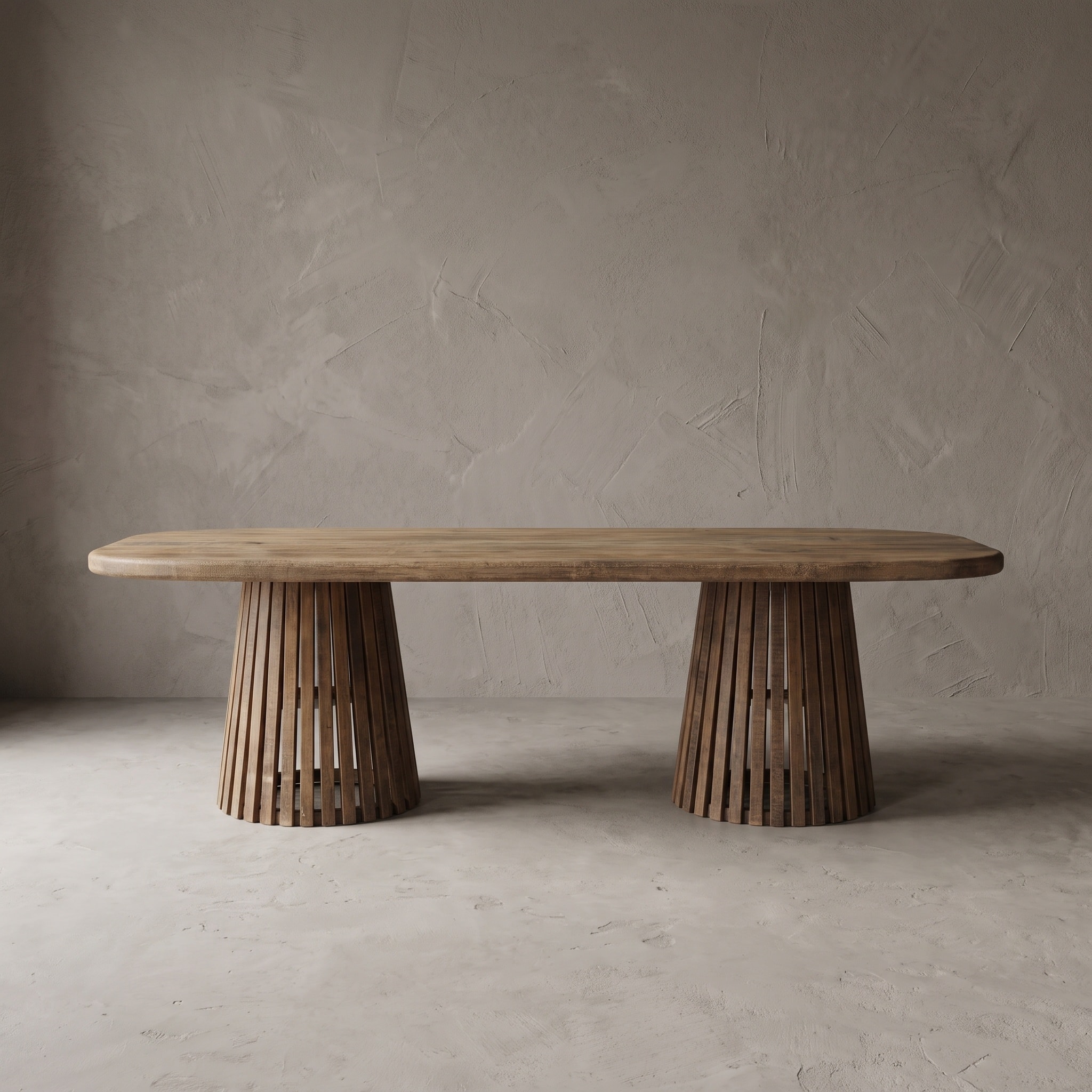 Tafelblad Balok van gerecycled hardhout, Deens ovaal - World of Brosi
