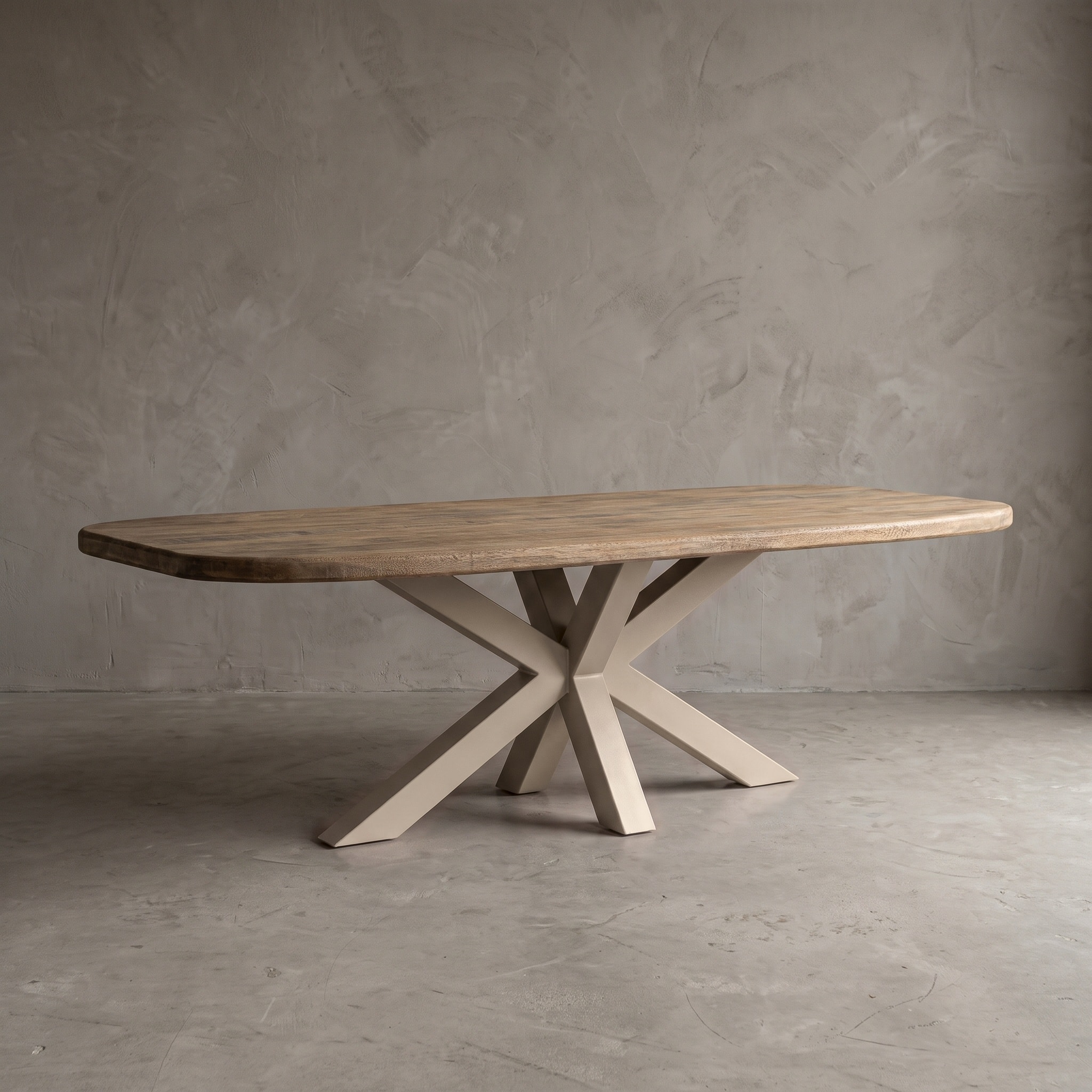 Tafelblad Balok van gerecycled hardhout, Deens ovaal - World of Brosi
