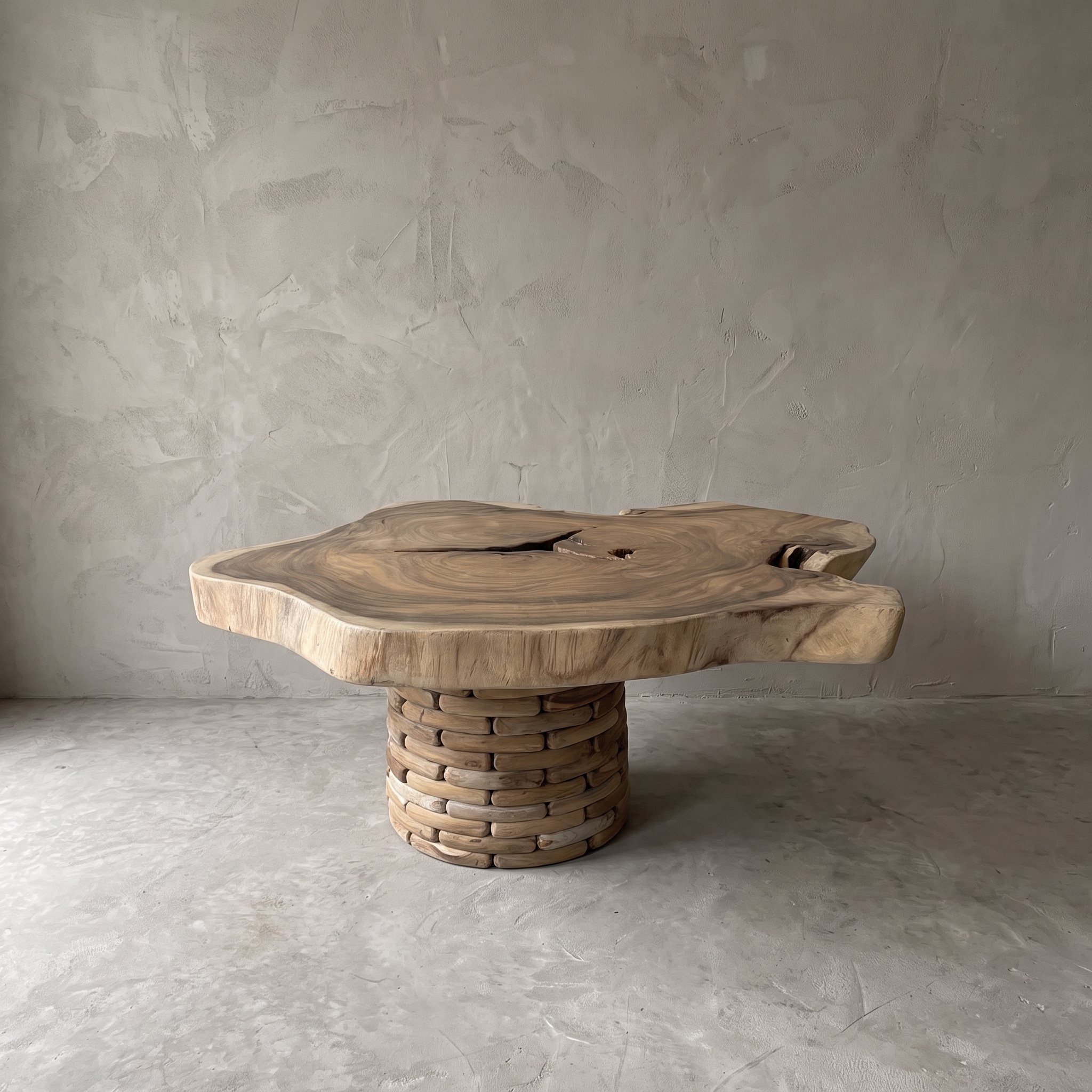 Arunja suar wood and reclaimed teak dining table, 210 cm (Gerecycled suarhout) - World of Brosi