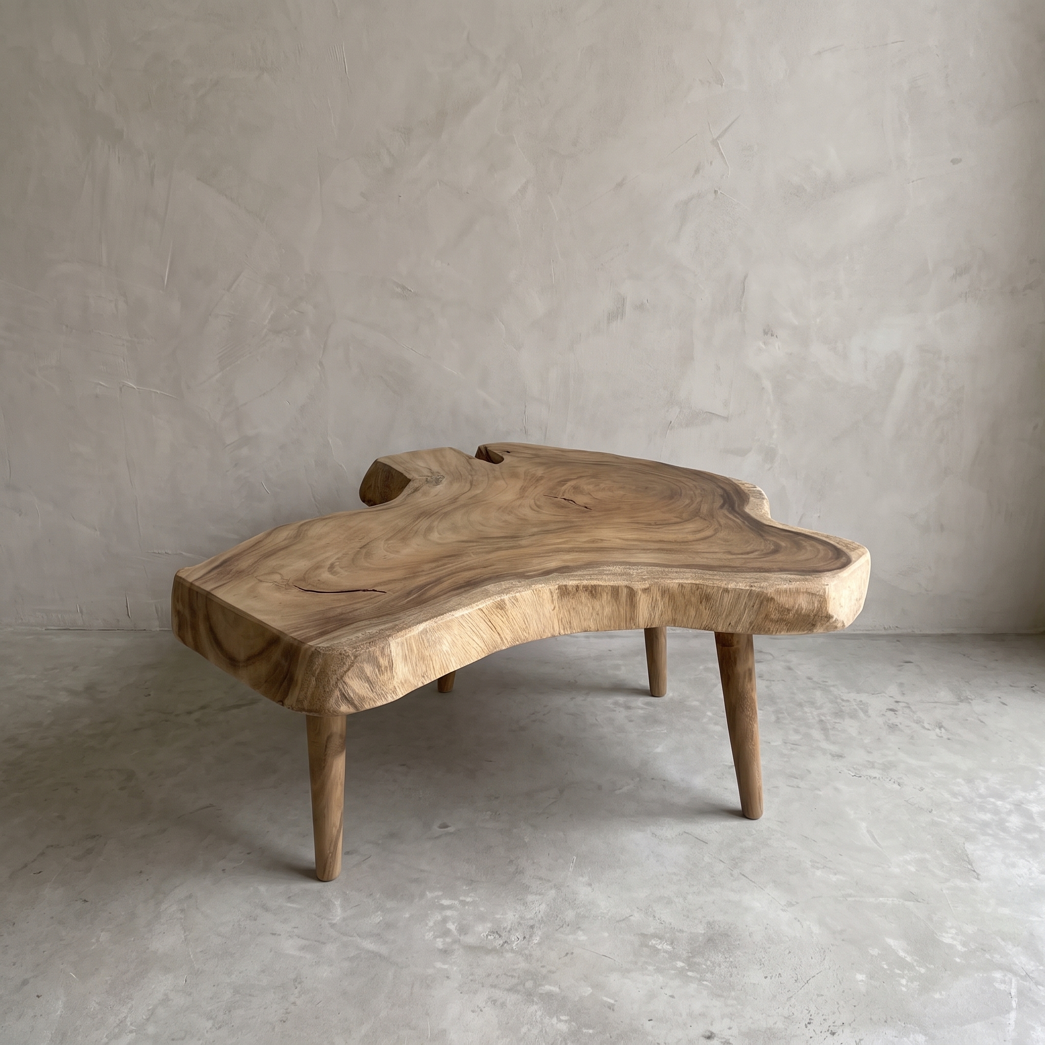 Couchtisch aus Suarholz, mit Holzbeinen - World of Brosi