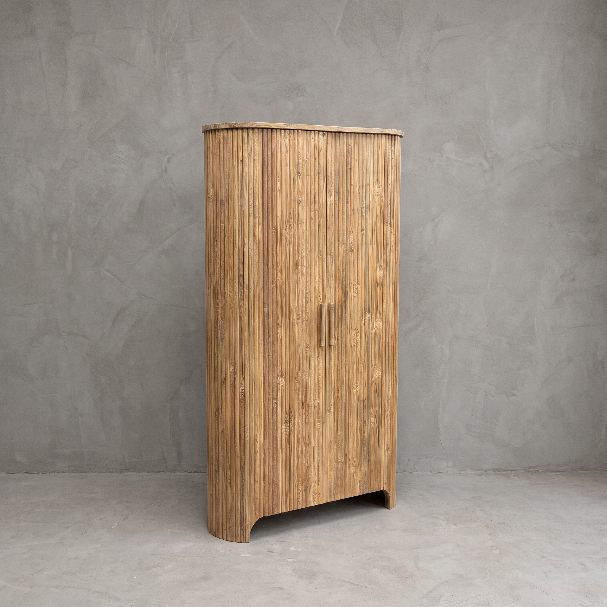 Bailar teak tall cabinet (Brown) - World of Brosi