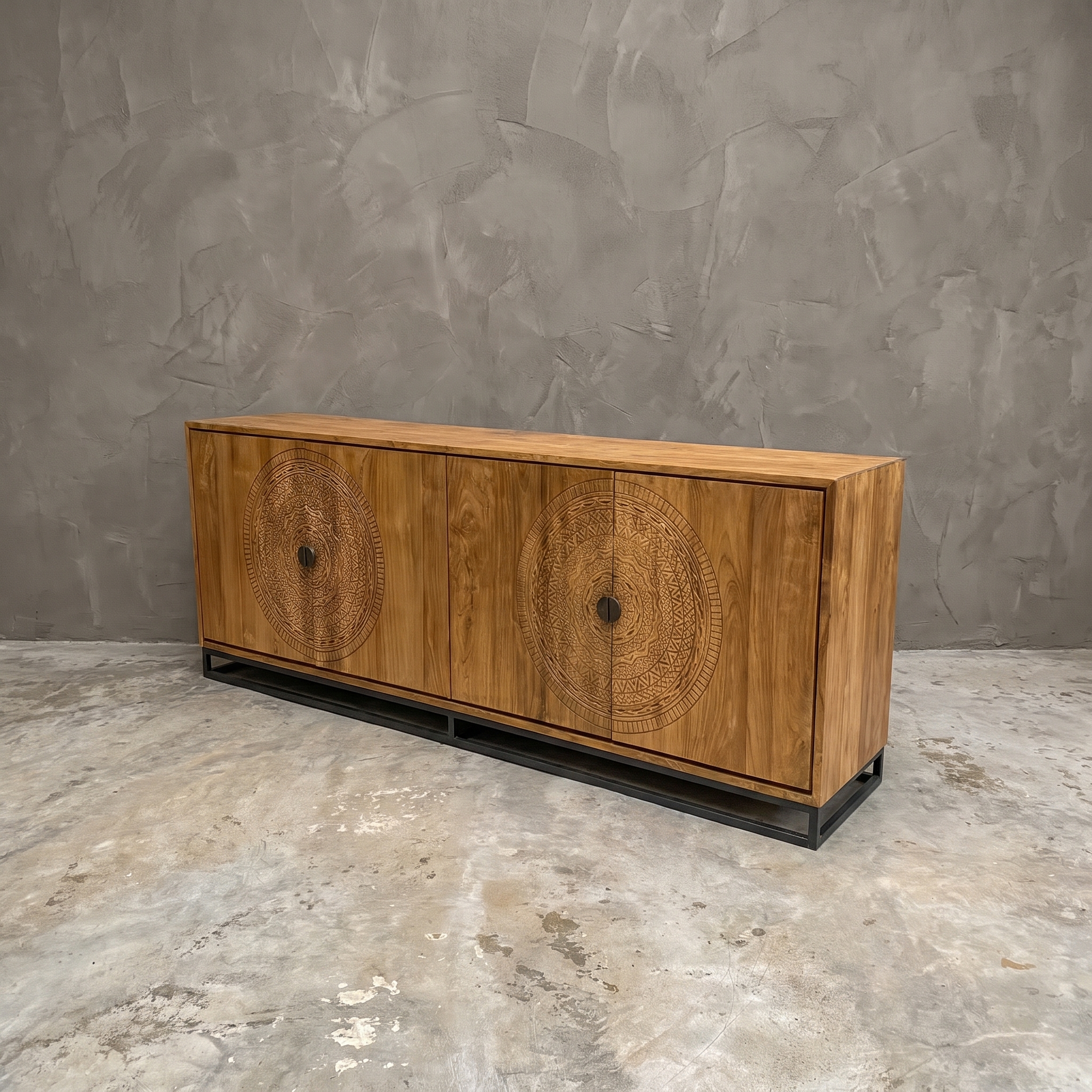 Intan Kotak natural teak sideboard - World of Brosi