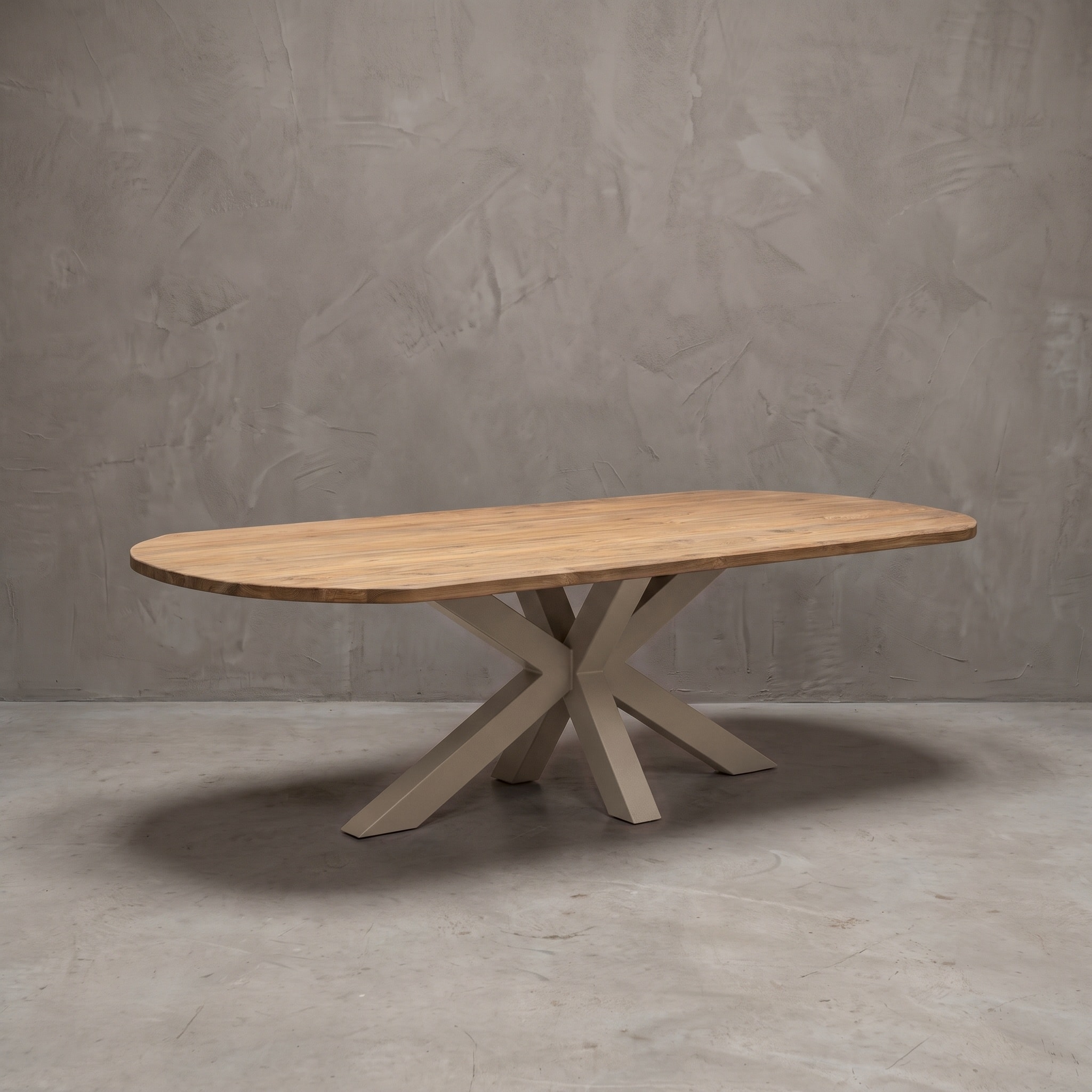 Tischplatte Donny aus Teak, oval (Teakholz) - World of Brosi