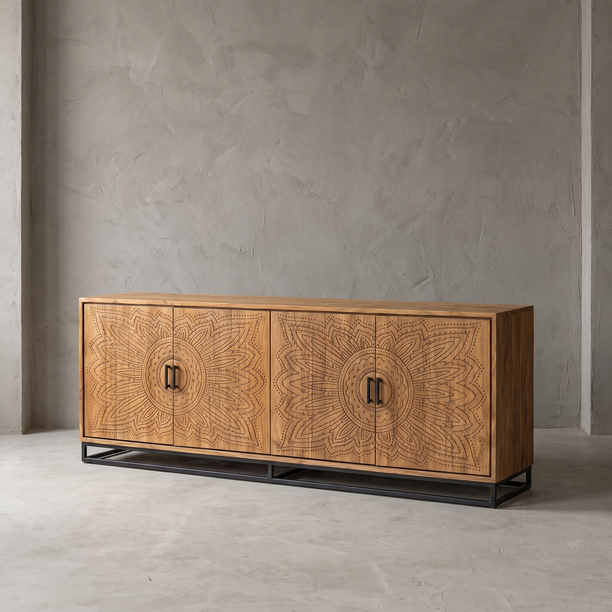 Intan Meteor dark teak sideboard - World of Brosi