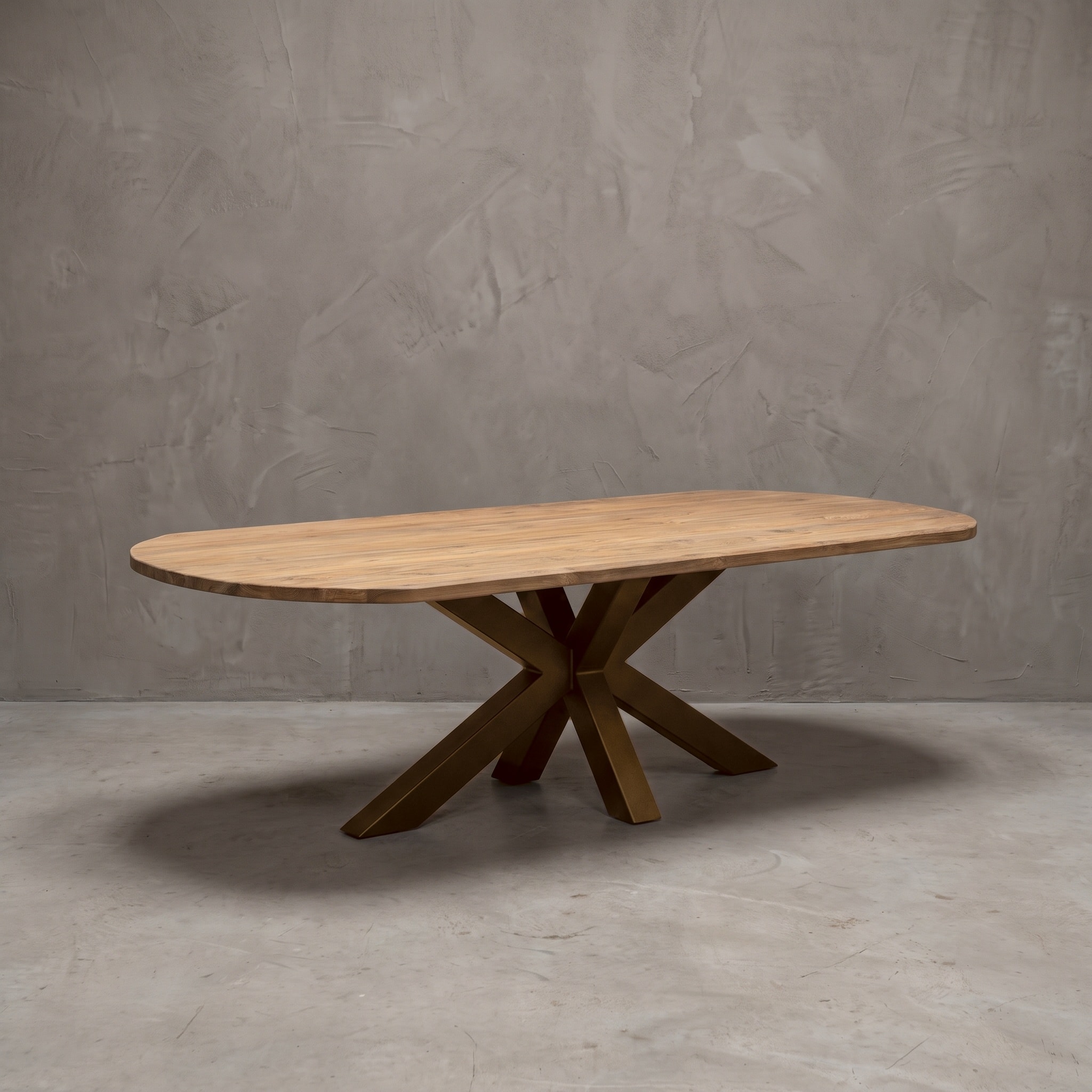 Tafelblad Donny van teak, ovaal (Teca) - World of Brosi