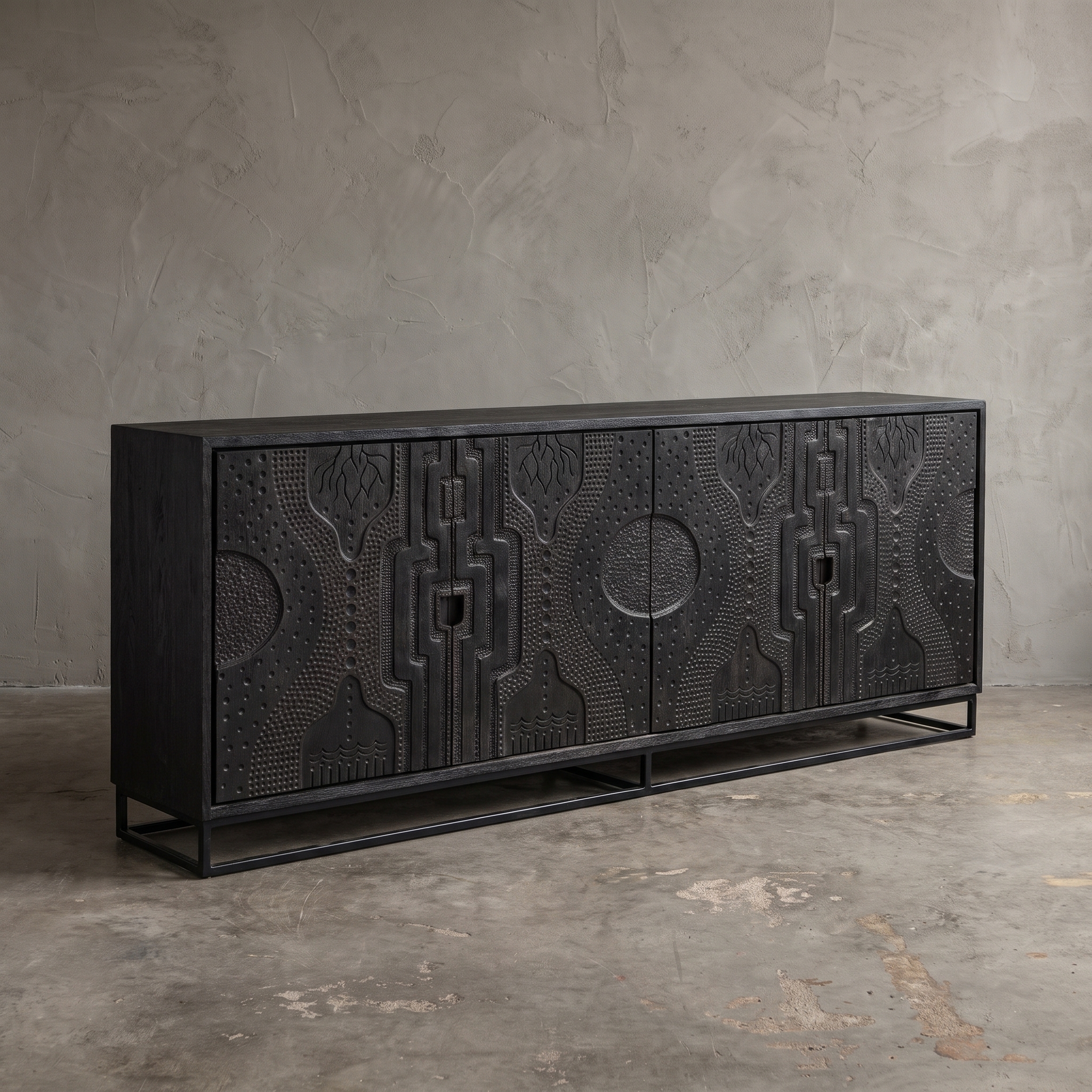 Aparador Graphic Black (Teca) - World of Brosi
