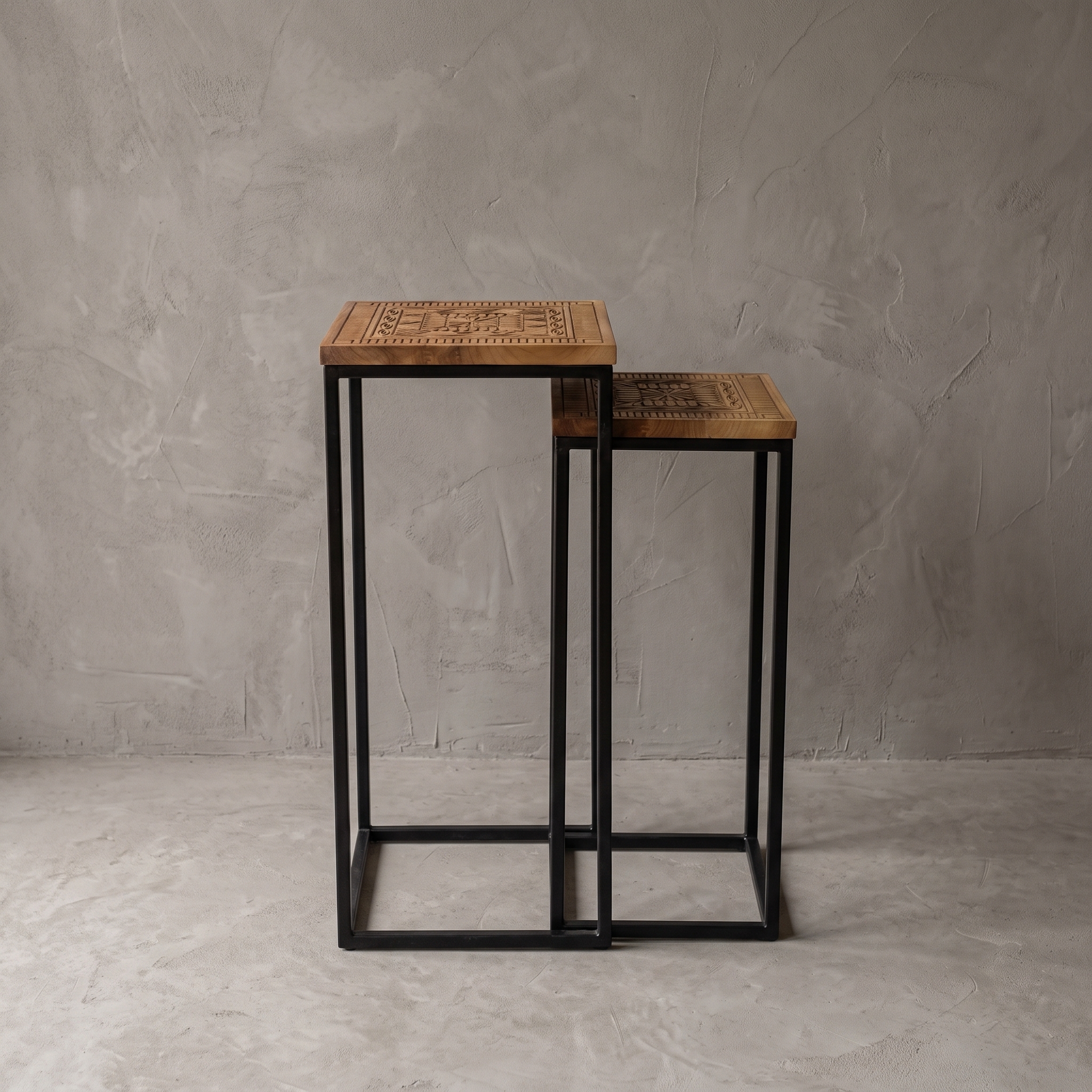 Display Intan aus Teak, 2er-Set, 100 cm hoch (Teakholz) - World of Brosi