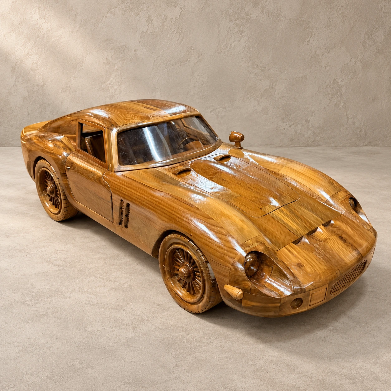 Wooden Italian GT car approx. 120 cm (Brown) - World of Brosi