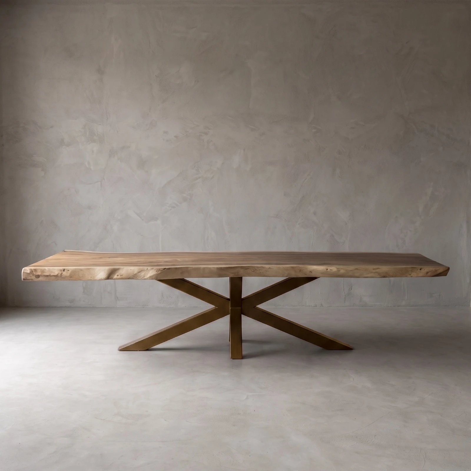 Suar wood table with brown base