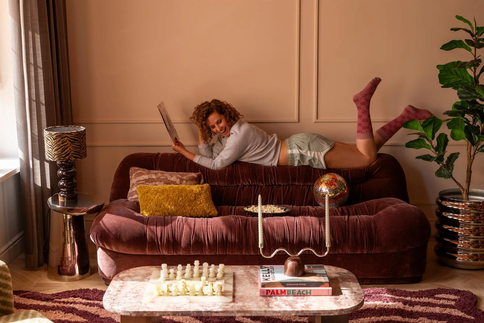 Sofa Montaigne lila (Stoff, Paars) - By-Boo