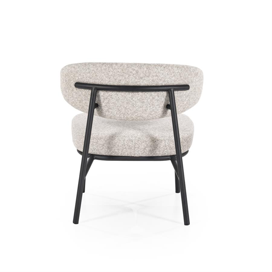Sessel Jari Beige auf weißem Hintergrund, von hinten fotografiert - By-Boo