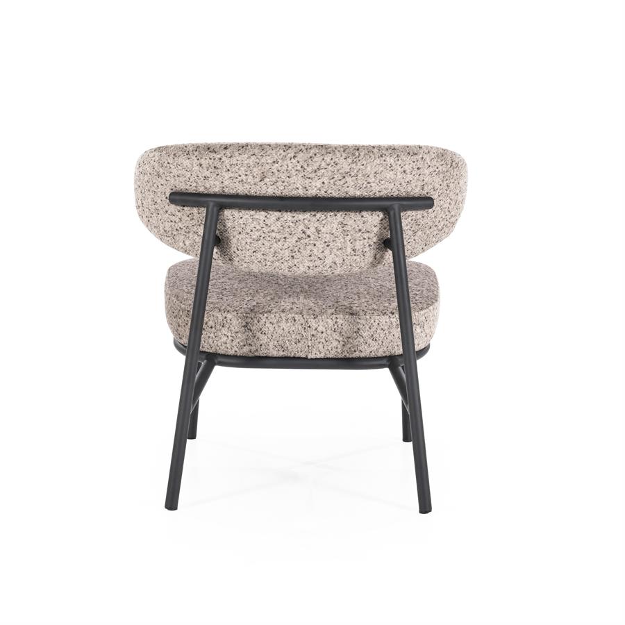 Sessel Jari Taupe von hinten auf weißem Hintergrund - By-Boo