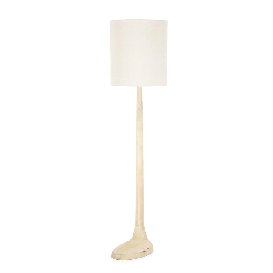 Vloerlamp Rine naturel mangohout - By-Boo