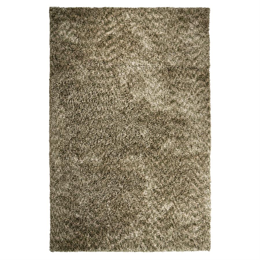 Teppich Mixi mit langen, weichen Fasern in einer Mischung aus Braun und Beige auf weißem Hintergrund - By-Boo