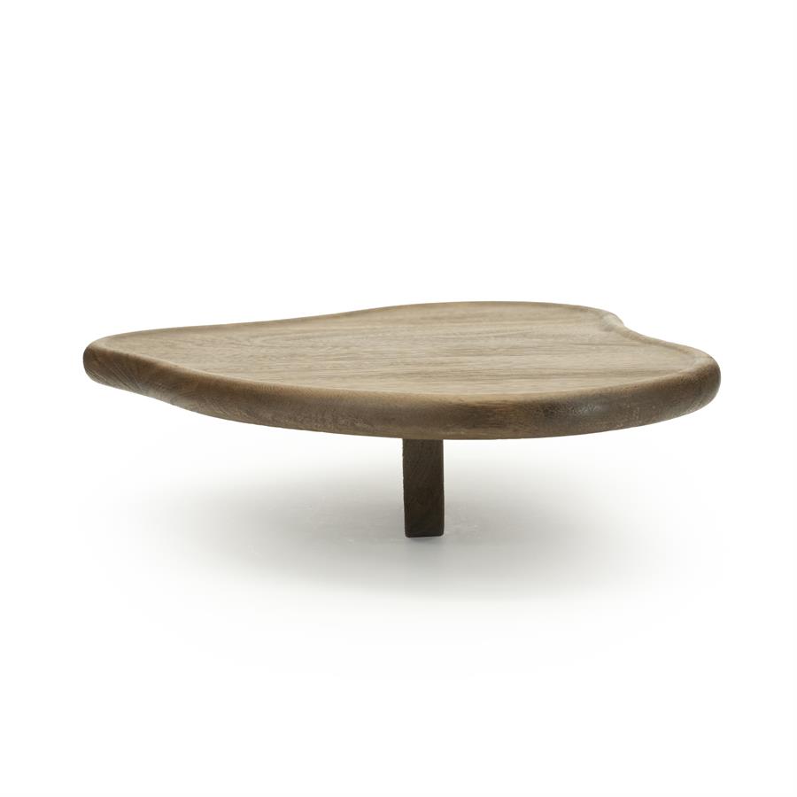 Tablett Sofa Tray Mango auf weißem Hintergrund, von der Seite fotografiert - By-Boo