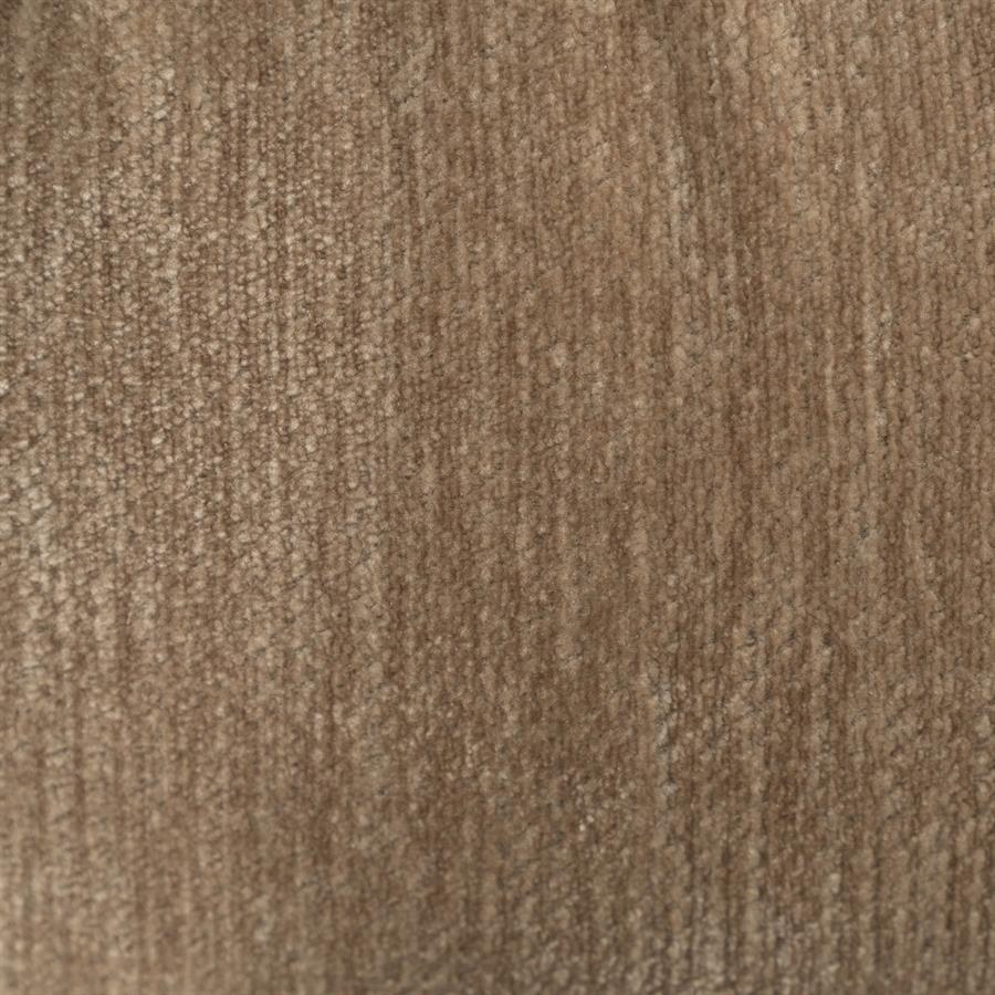 Detailaufnahme des beigefarbenen Stoffes mit vertikalen Rippen des Hockers Nook Beige - By-Boo