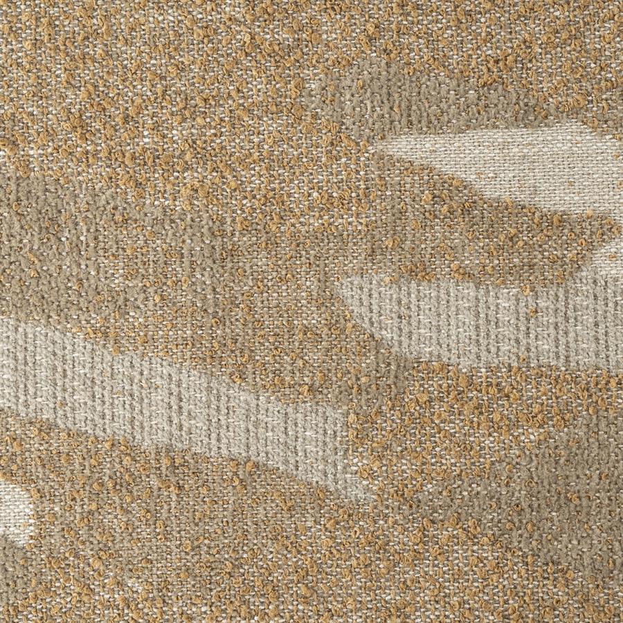 Detail des Gewebes vom Pouf Rytm Small, mit einem Muster aus Beige- und Brauntönen - By-Boo