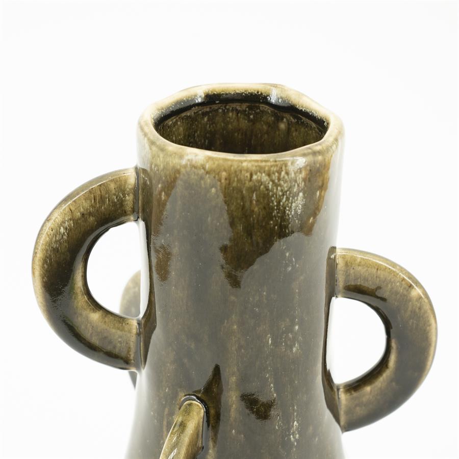 Detailaufnahme der Oberseite der Vase Zaza 1 mit Griffen auf weißem Hintergrund - By-Boo