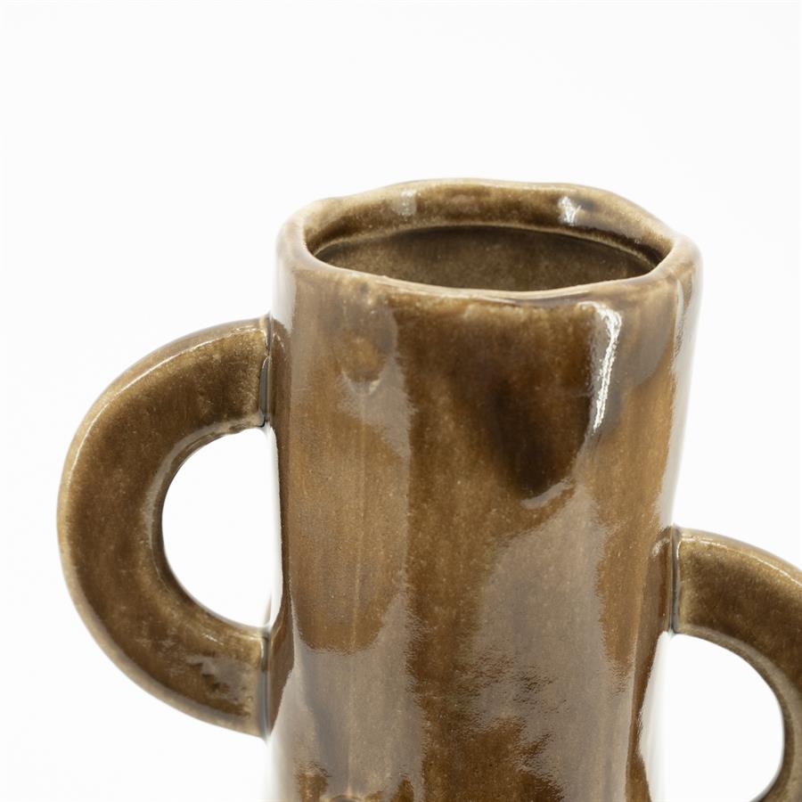 Detailaufnahme der Oberseite der Vase Zaza 1, mit einem Griff und der Öffnung - By-Boo
