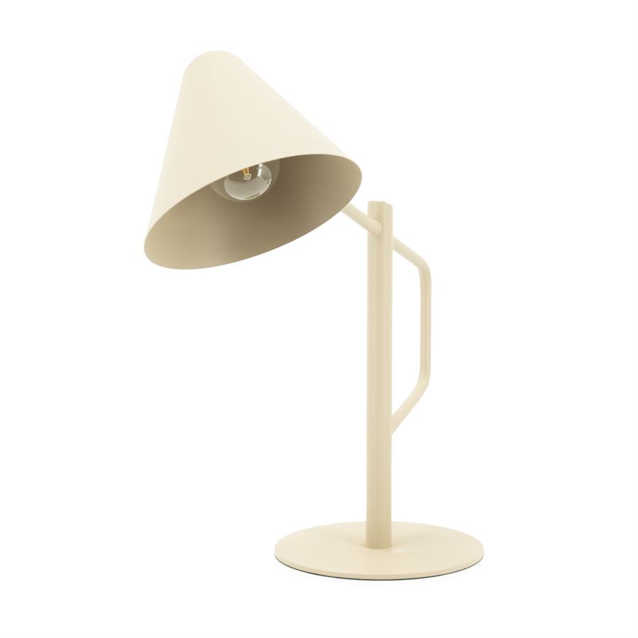 Tischlampe Capa auf weißem Hintergrund, mit dem Schirm schräg nach unten gerichtet - By-Boo