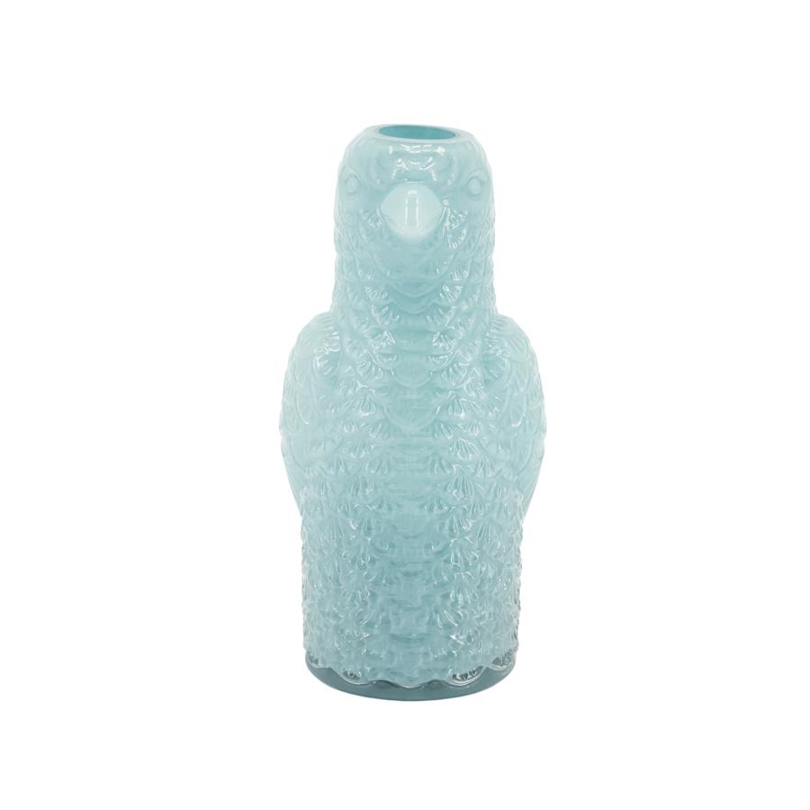 Vase Pico Hellblau auf weißem Hintergrund, von vorne fotografiert - By-Boo