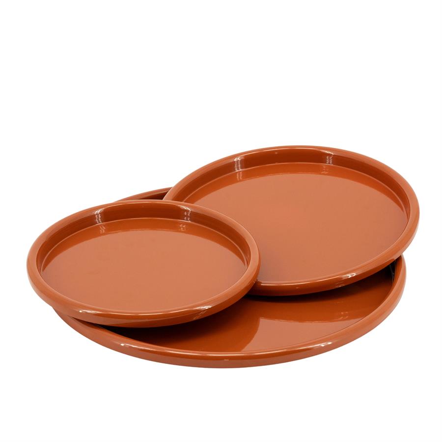 Drei TrioTone Caramel Schalen in verschiedenen Größen, auf weißem Hintergrund - By-Boo