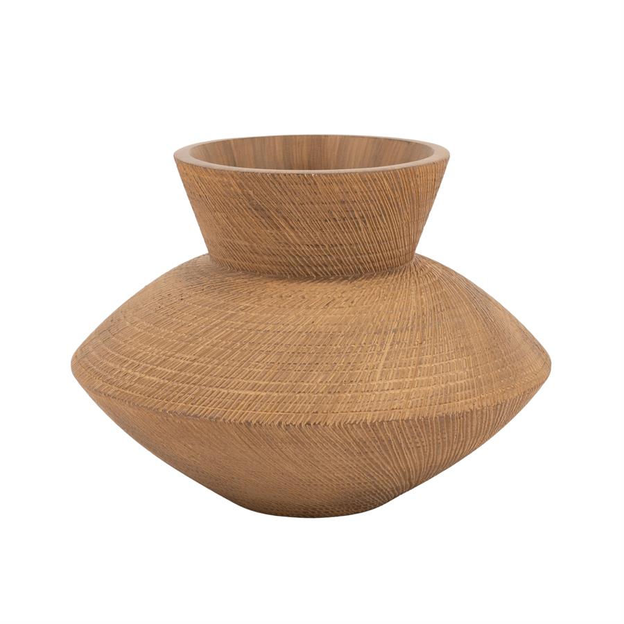 Vase Avena Large auf weißem Hintergrund, aus einer leicht erhöhten Perspektive fotografiert - By-Boo