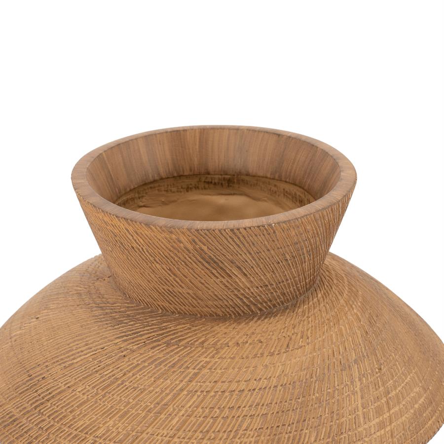 Nahaufnahme der Vase Avena Large mit der Textur der Vase und einem Teil der Öffnung - By-Boo