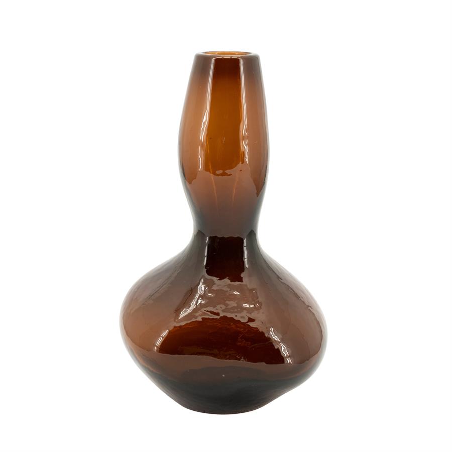 Vase Suna 1 auf weißem Hintergrund, mit einem schmalen Hals und einem breiten, runden Boden - By-Boo
