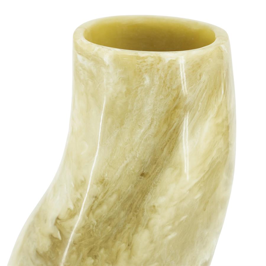 Detail der Vase Stonea 2, eine Vase mit marmoriertem Muster auf weißem Hintergrund - By-Boo