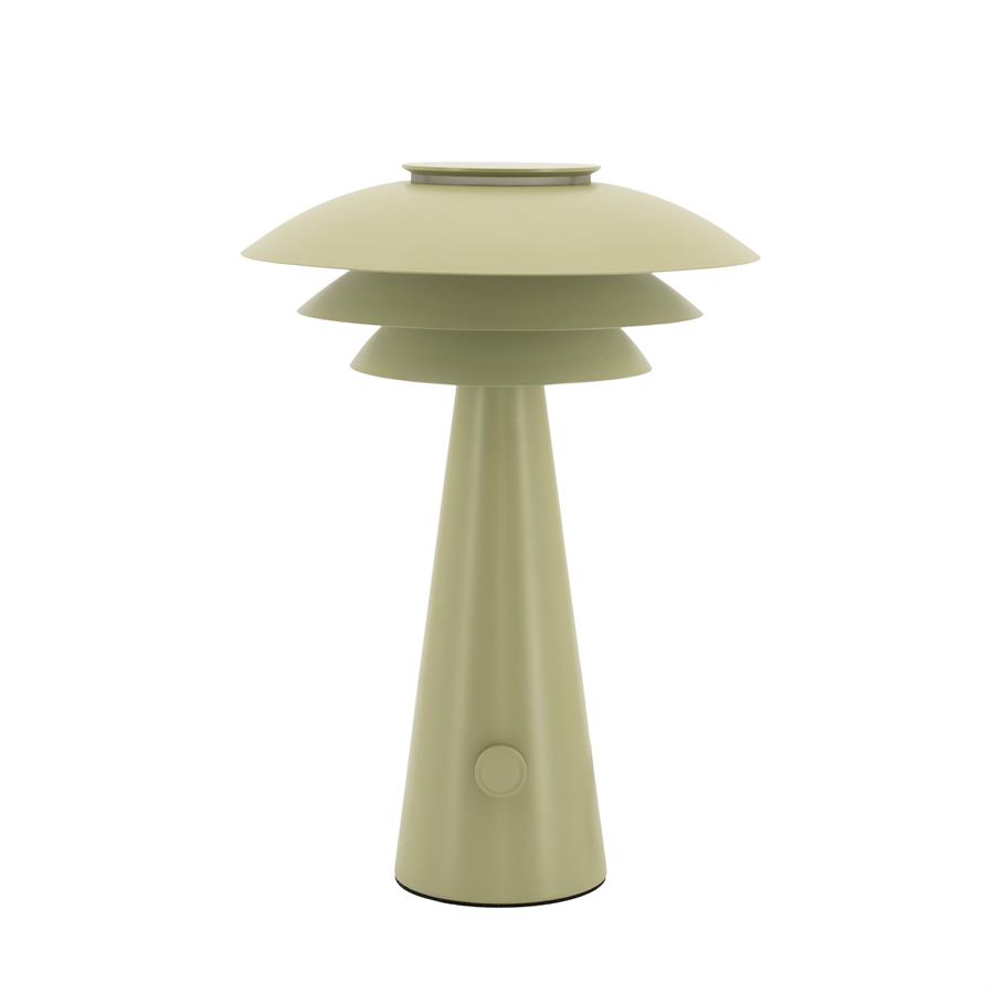 Lampe Tier auf weißem Hintergrund, mit einem geschichteten Schirm und einem konischen Fuß - By-Boo