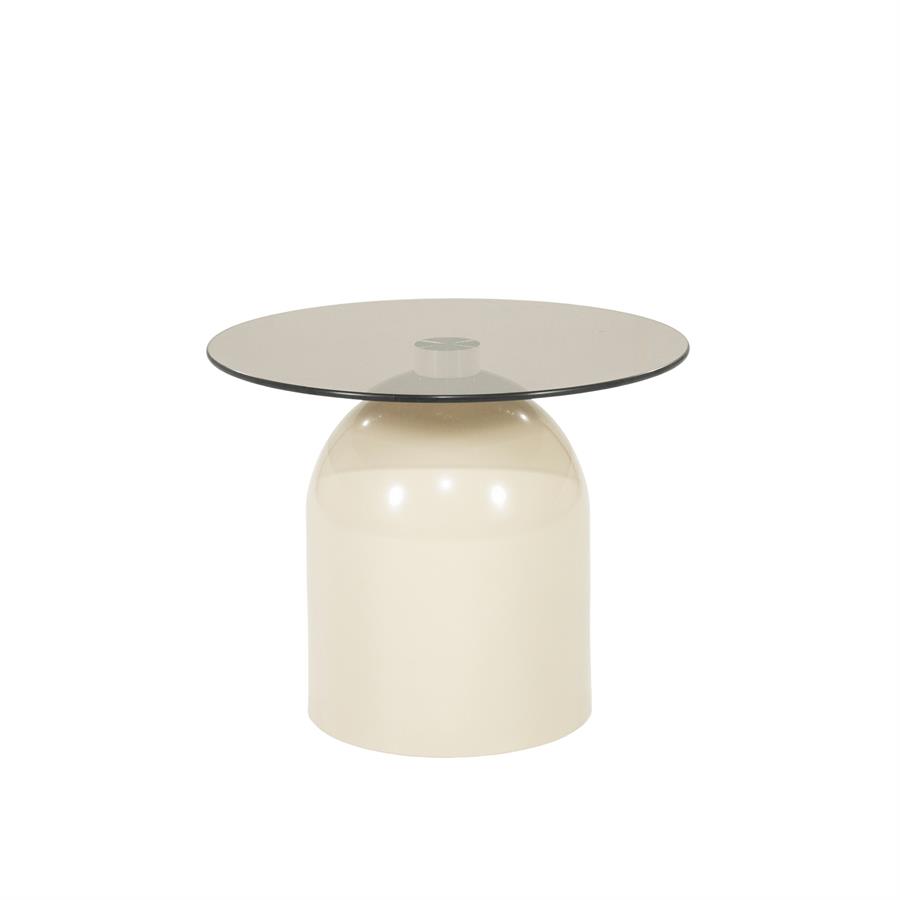 Couchtisch Irona Small Beige auf weißem Hintergrund, von oben gesehen - By-Boo