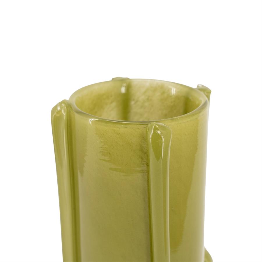 Nahaufnahme der Vase WrapIt Large, mit der Textur und den vertikalen Rippen deutlich sichtbar auf weißem Hintergrund - By-Boo