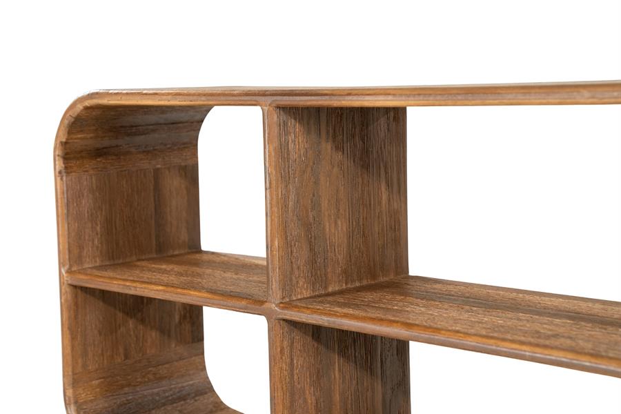 Detailaufnahme des Schranks Cup & Co Medium, mit Fokus auf die abgerundeten Ecken und offenen Fächer - By-Boo