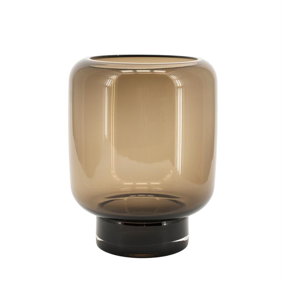 Vase Solenne Large auf weißem Hintergrund, von vorne fotografiert mit einem dunklen Fuß - By-Boo